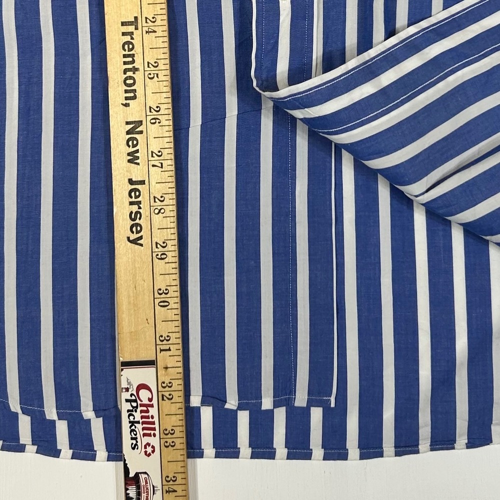 Polo Ralph Lauren Blaire Mens XL Blue White Striped Button Down Shirt Cotton - Picture 5 of 7